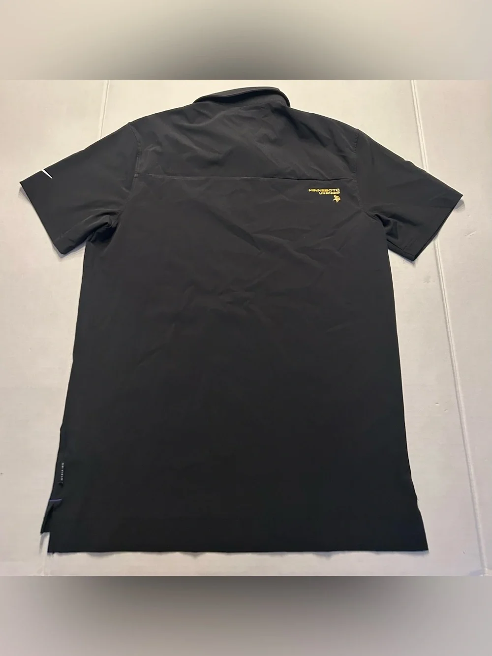 Nike Dri-Fit NFL Minnesota Vikings On Field Apparel Black Polo Shirt Size Medium